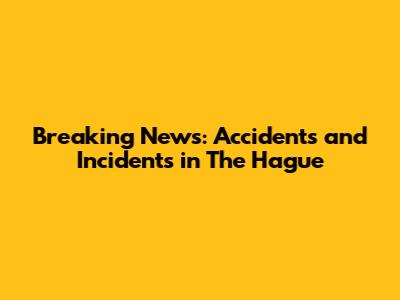 Breaking News: Accidents and Incidents in The Hague