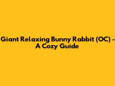 Giant Relaxing Bunny Rabbit (OC) - A Cozy Guide