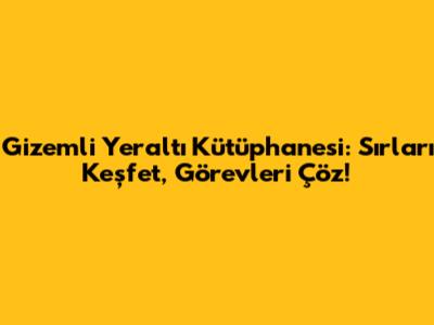Gizemli Yeraltı Kütüphanesi: Sırları Keşfet, Görevleri Çöz!