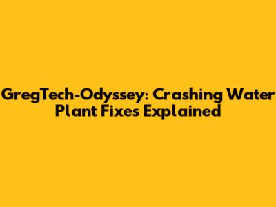 GregTech-Odyssey: Crashing Water Plant Fixes Explained