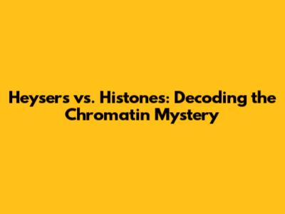 Heysers vs. Histones: Decoding the Chromatin Mystery