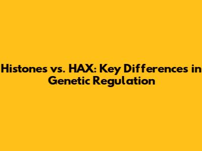 Histones vs. HAX: Key Differences in Genetic Regulation
