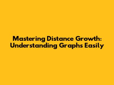Mastering Distance Growth: Understanding Graphs Easily
