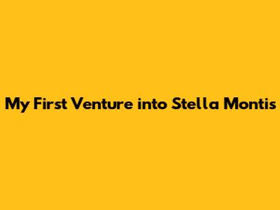 My First Venture into Stella Montis