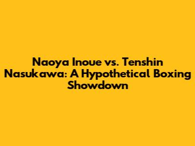Naoya Inoue vs. Tenshin Nasukawa: A Hypothetical Boxing Showdown