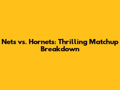 Nets vs. Hornets: Thrilling Matchup Breakdown