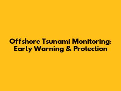 Offshore Tsunami Monitoring: Early Warning & Protection