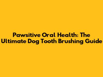 Pawsitive Oral Health: The Ultimate Dog Tooth Brushing Guide