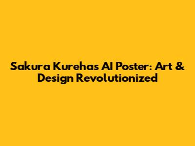 Sakura Kurehas AI Poster: Art & Design Revolutionized