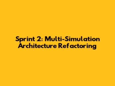 Sprint 2: Multi-Simulation Architecture Refactoring