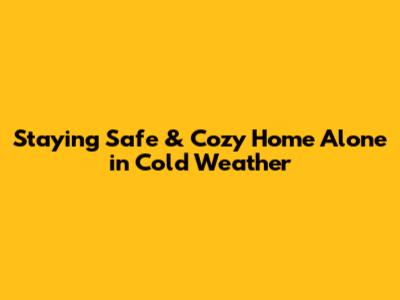 Staying Safe & Cozy Home Alone in Cold Weather