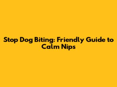 Stop Dog Biting: Friendly Guide to Calm Nips