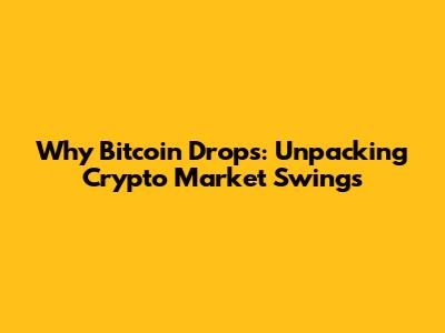 Why Bitcoin Drops: Unpacking Crypto Market Swings